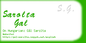 sarolta gal business card