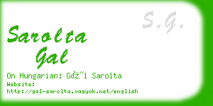 sarolta gal business card